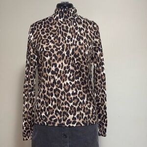 J.Crew sweater in leopard print.
